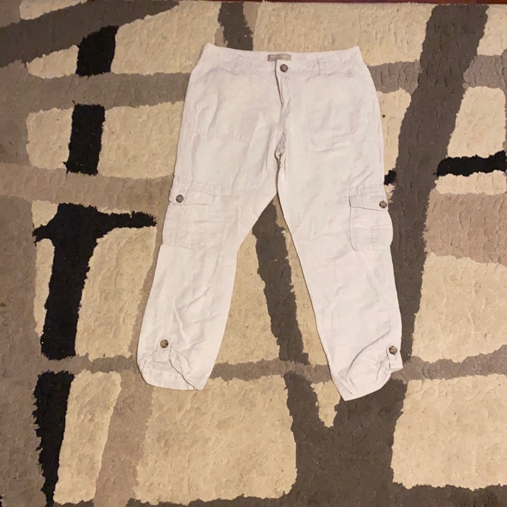 Banana republic cream capris